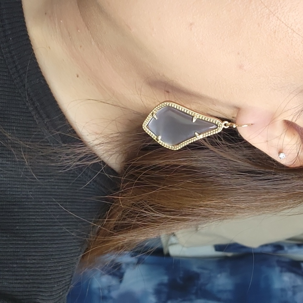 Kendra Scott Grey Drop Earrings